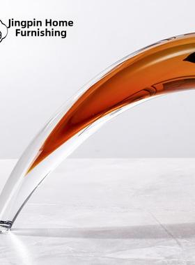 创意个性化喇叭造型入口书房桌玻璃饰品酒店别墅家居软装工艺品