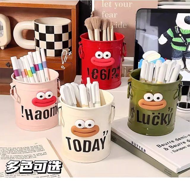Cute pen holder large capacity student desktop storage box
