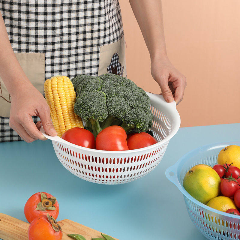 美丽雅果蔬筛沥水篮三色大号单层厨房洗菜洗水果果篮简约现代加厚,淘宝优惠券,粉丝福利购,淘宝优惠卷