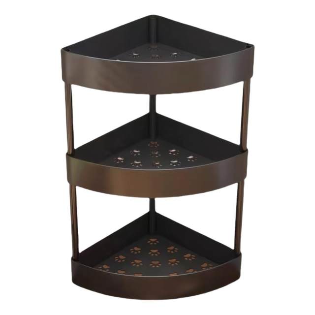 Kitchen countertop storage rack corner triangle storage rack seasoning oil, salt sauce, vinegar bottle multi-layer bold corner storage rack