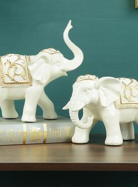 办公桌面招财大象摆件工艺品新中饰式家居客厅电对567视酒柜象装