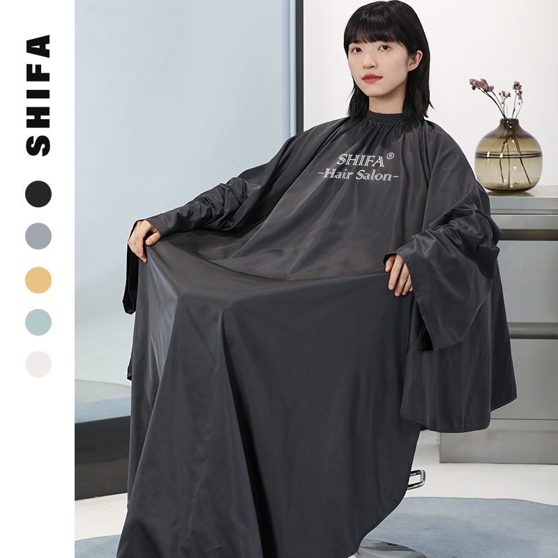 理发店围布发廊潮网红款透明剪发定制LOUGO美发不沾发 - 图1