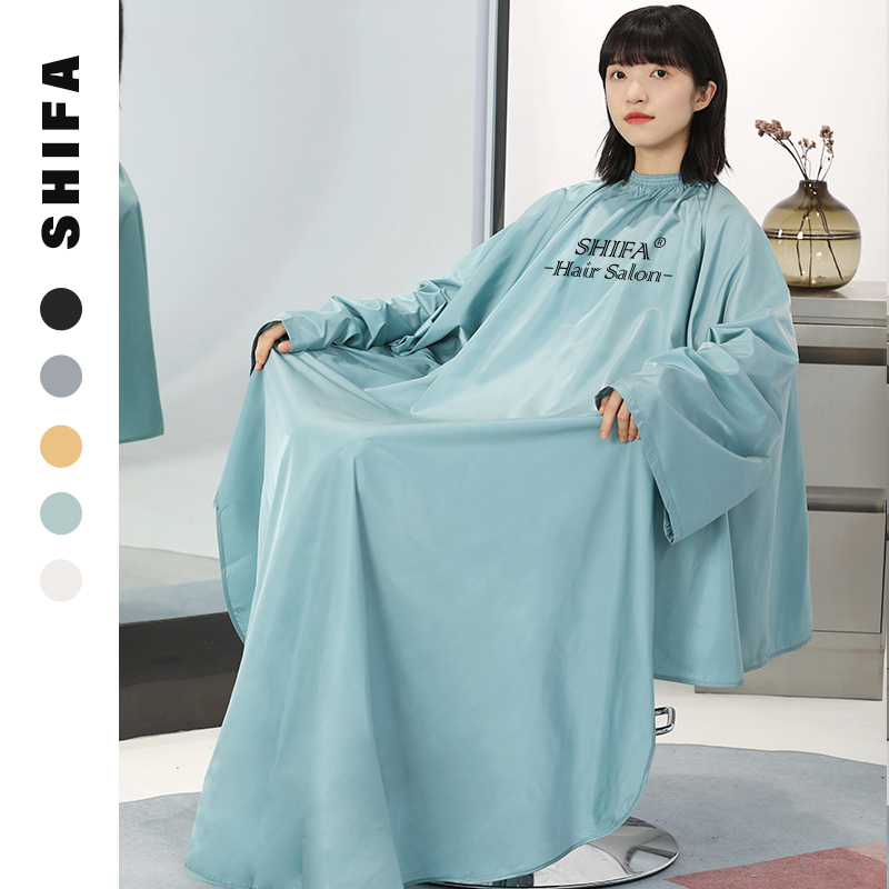 理发店围布发廊潮网红款透明剪发定制LOUGO美发不沾发 - 图2