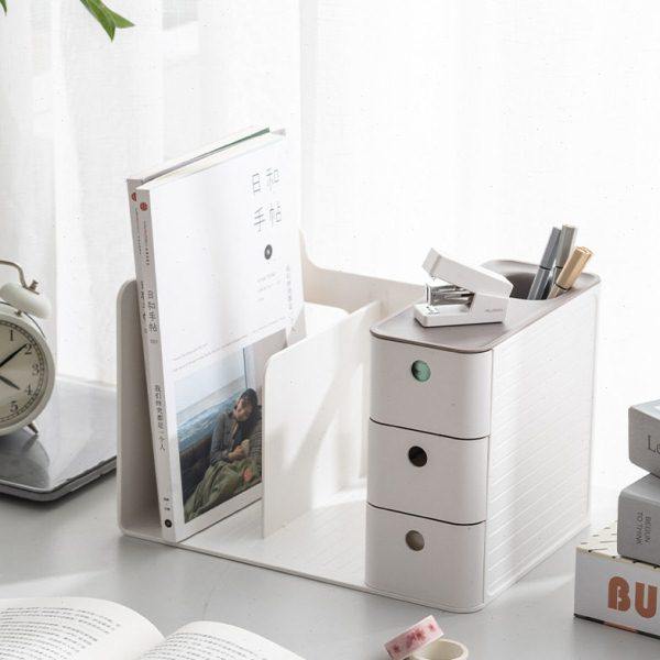 丽禾935多用书立抽屉式桌面收纳架公文件夹置物架学生书房宿舍,淘宝优惠券,粉丝福利购,淘宝优惠卷