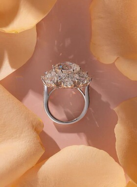 S925银五克拉求婚戒空托现货