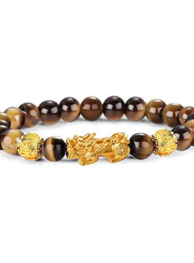 跨境爆款虎眼石貔貅男女手链手串招财貔貅手链时尚潮流礼物