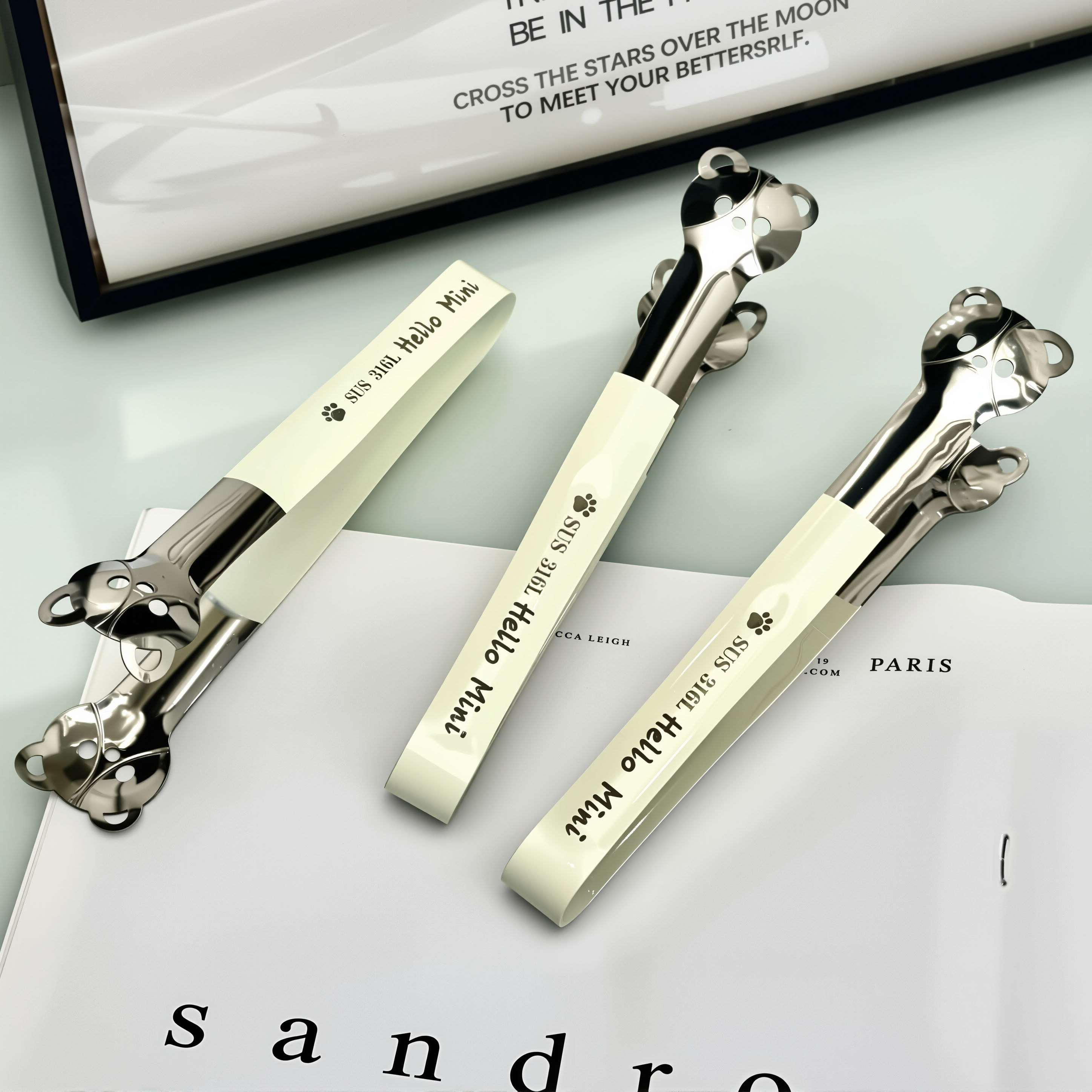 橙北银不锈钢316零食不脏手夹子冰夹烤面包夹煎牛排专用夹烤肉夹,淘宝优惠券,粉丝福利购,淘宝优惠卷