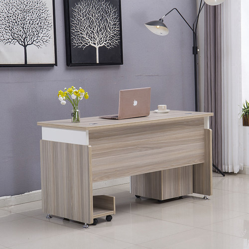 办公桌一人位1.2米带抽屉职员桌椅组合简约现代医生桌单人电脑台 - 图0