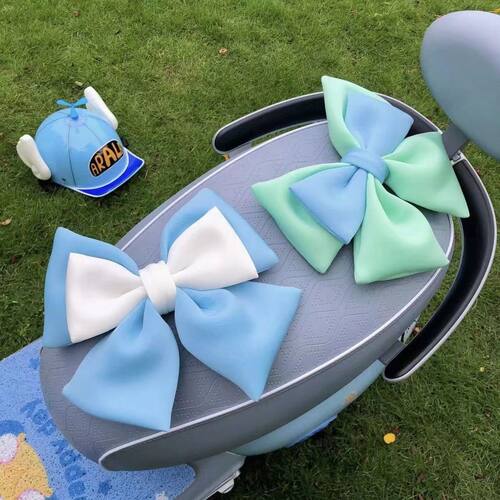 蝴蝶结电动车装饰后座头盔配件个性创意网红爱玛三轮摩托车尾装饰 - 图2