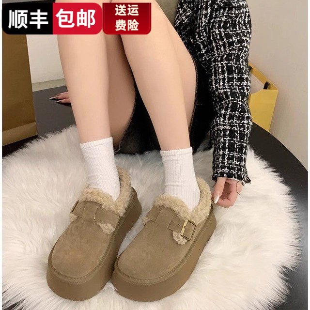 Opkll plus velvet Birkenstock shoes winter snow boots for women