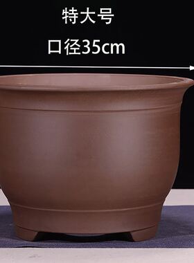 超大花盆陶瓷特大号种树家用大型室外发财树六角紫砂花盆厂家直销