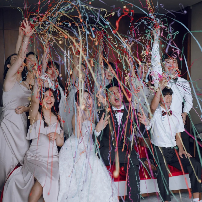 手抛彩带结婚接亲婚礼庆祝派对装饰生日快乐气氛道具蜘蛛丝氛围感 - 图1