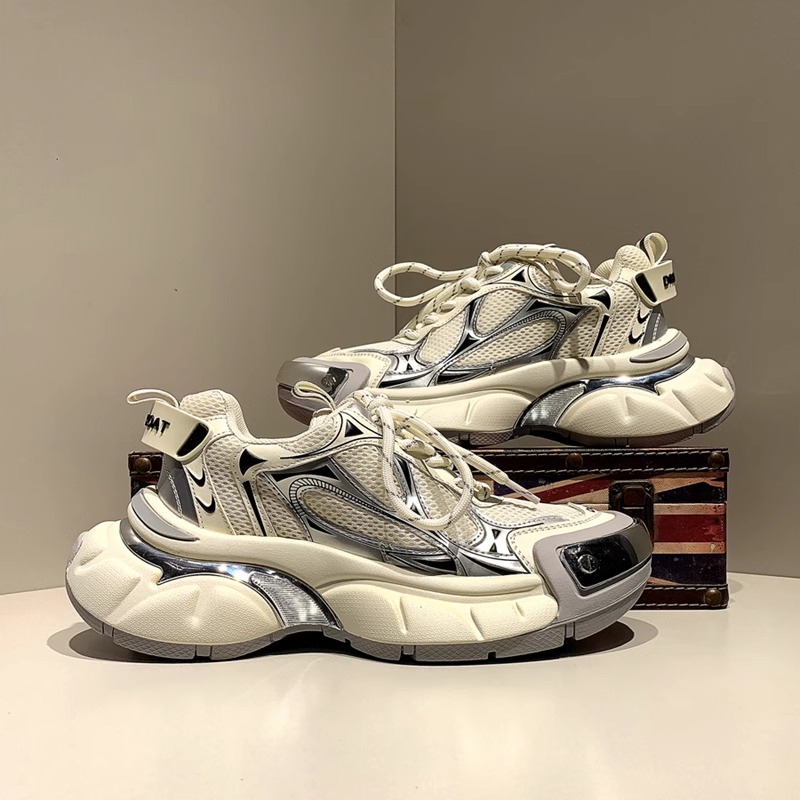 明星同款星星老爹鞋男女款冬季鞋子男鞋幻彩银厚底休闲运动鞋男潮