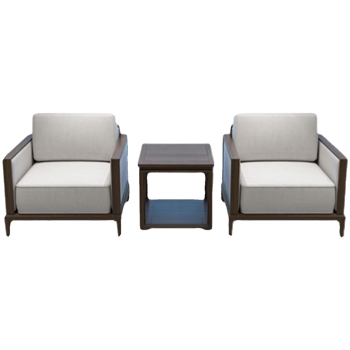 需定制新中式办公室接待会客休息区商务办公沙发组合简约会议单人 - 图3