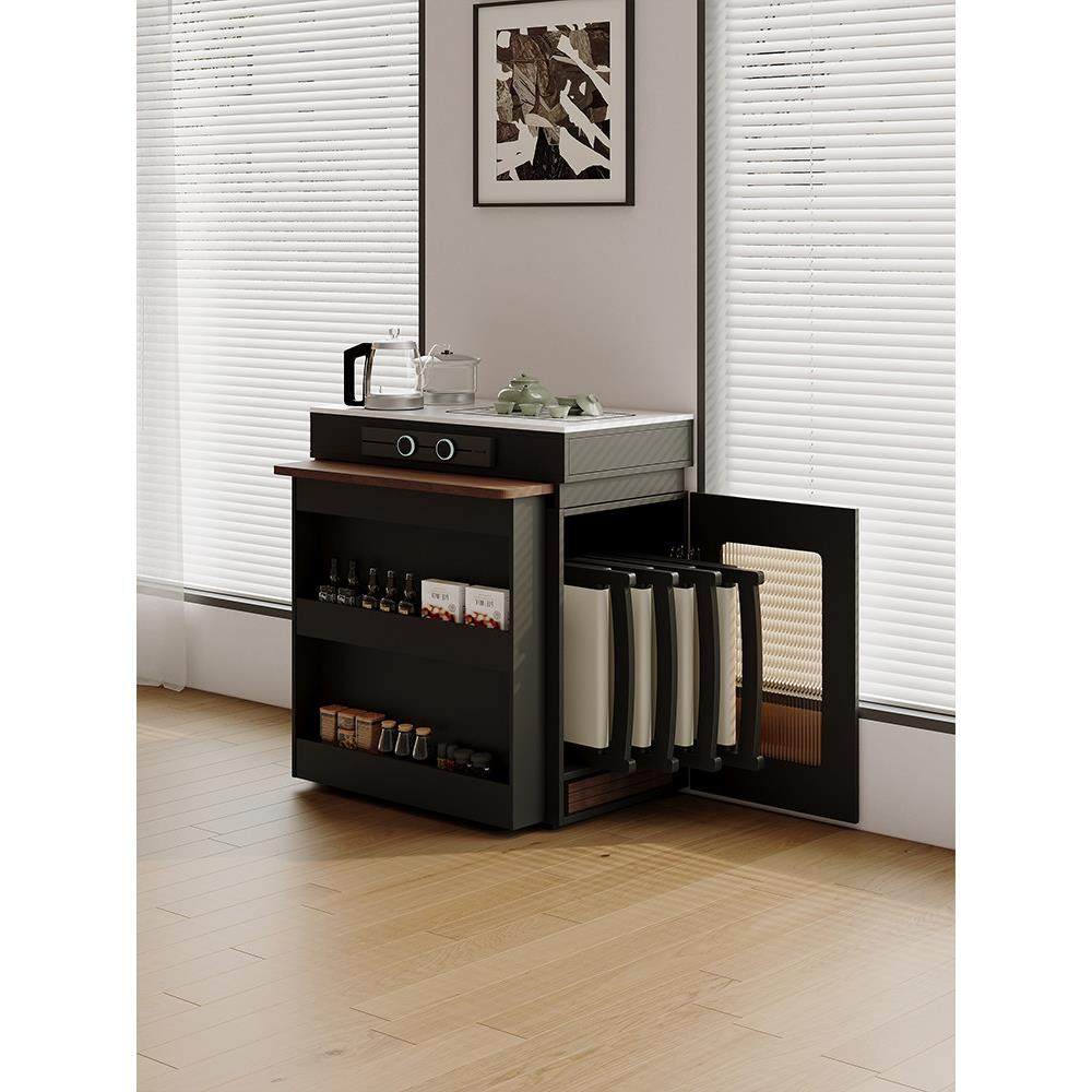 实木多功能一体式伸缩折叠岛式餐桌和椅子，适用于家庭小公寓，可,淘宝优惠券,粉丝福利购,淘宝优惠卷