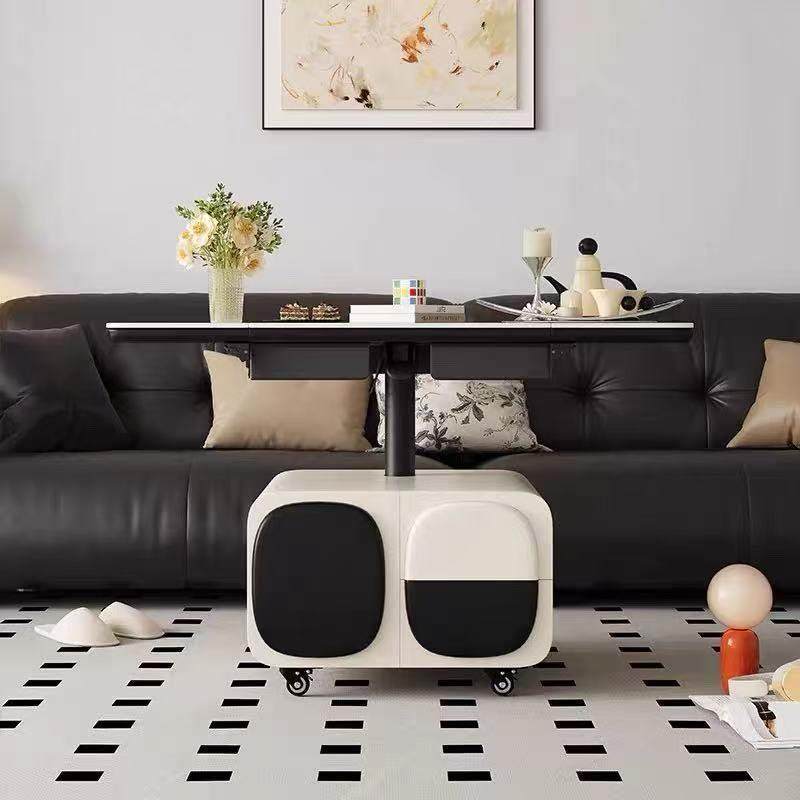 可移动升降熊猫边小推车极简岩板茶几现代简约客厅沙发边几茶几,淘宝优惠券,粉丝福利购,淘宝优惠卷