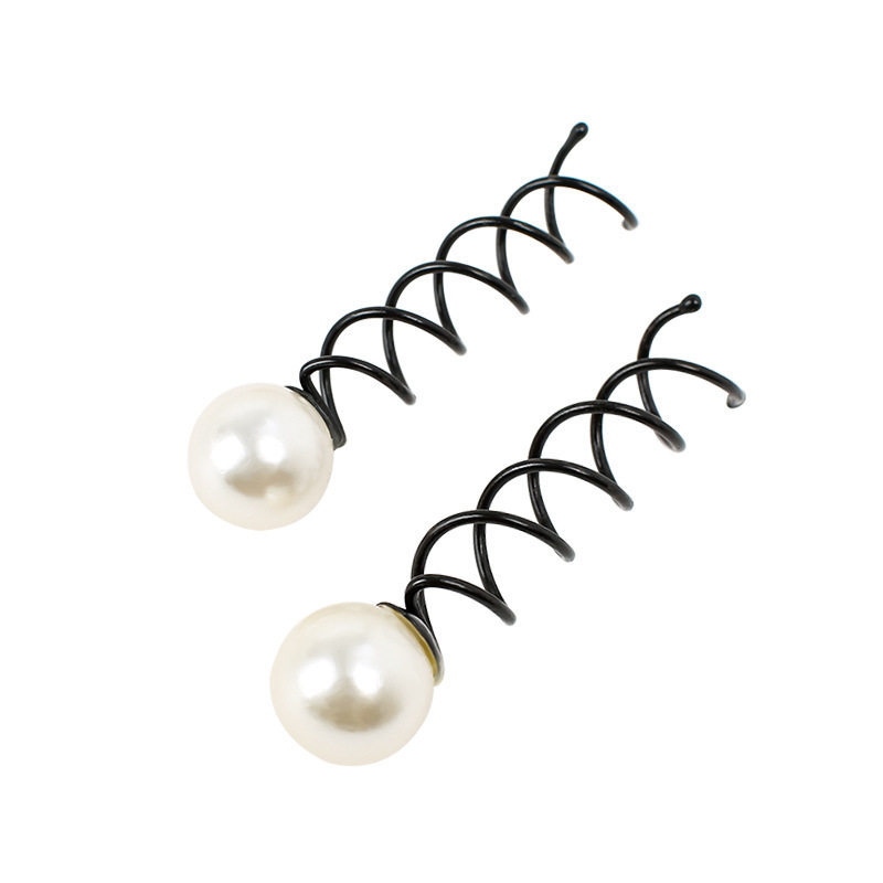 盘发珍珠螺旋发簪盘发器丸子头珍珠发夹旋转造型工具头饰品女,淘宝优惠券,粉丝福利购,淘宝优惠卷