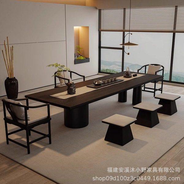 新中式实木大板泡茶台喝茶桌椅组合简约轻奢端家用客厅公室,淘宝优惠券,粉丝福利购,淘宝优惠卷