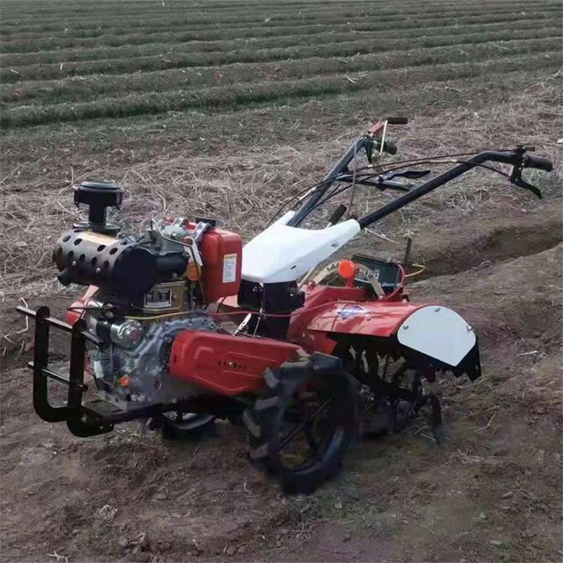 四驱小型微耕机多功能手扶旋耕机硬地深翻水旱打田农用耕地机开沟 - 图1