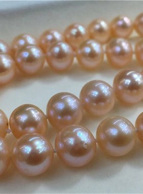 强推荐天然淡水珍珠圆珠项链珠光好女款项链珠宝送妈妈送闺蜜