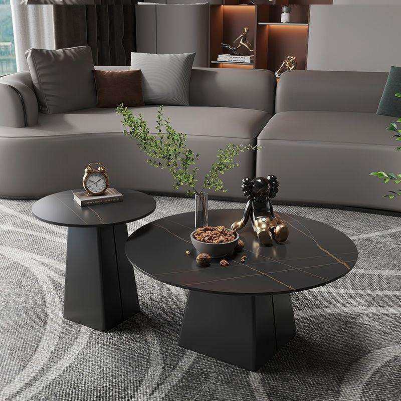 轻奢现代圆形岩板茶几组合客厅家用小户型大小圆茶几桌工作室边几,淘宝优惠券,粉丝福利购,淘宝优惠卷
