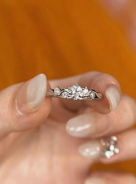 莫桑戒指蜿蜒40分钻小众设计