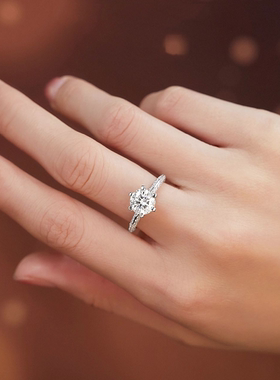 莫桑戒指1克拉半壁江山钻T家