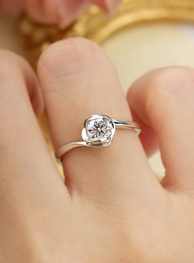 莫桑戒指50分钻漩涡单扭臂