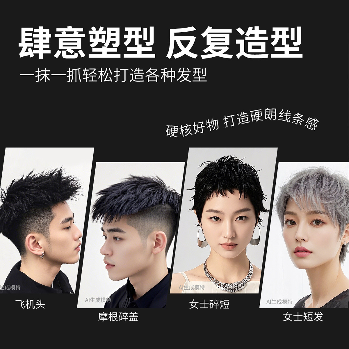 菲灵耀型强劲哑光发泥持久定型啫喱发胶男士美式前刺蓬松造型发蜡,淘宝优惠券,粉丝福利购,淘宝优惠卷