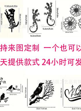 跨境新款金属铁艺工艺品悬挂墙艺术剪影切割墙面装饰墙饰壁挂爆款