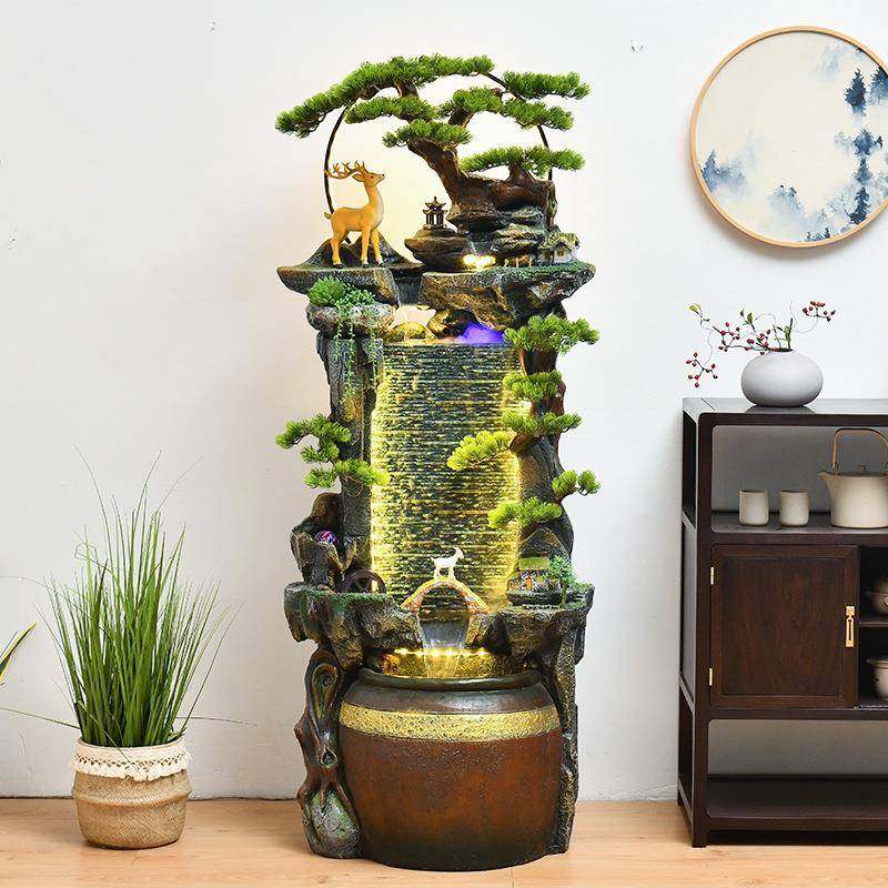 假山流水喷泉鱼缸风水轮加湿器景观客厅阳台办公室水幕墙落地摆件,淘宝优惠券,粉丝福利购,淘宝优惠卷