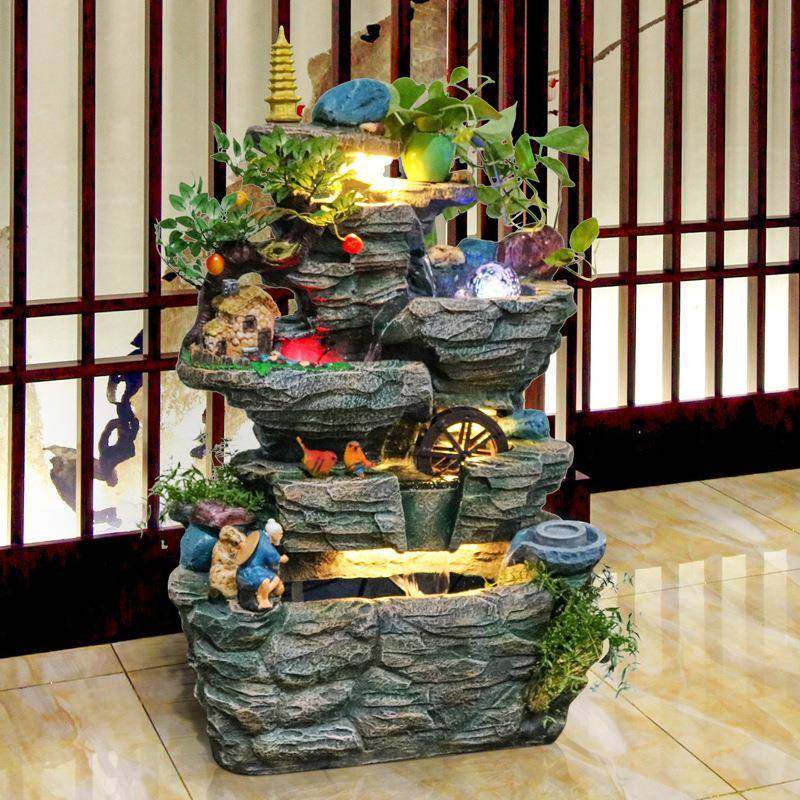 假山流水喷泉鱼缸风水轮加湿器景观客厅阳台办公室水幕墙落地摆件,淘宝优惠券,粉丝福利购,淘宝优惠卷