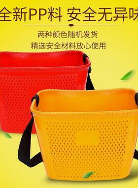 塑料背篓捡菌子网红小斜跨采蘑菇大号采摘篮购物篮筐农用篮子背篼