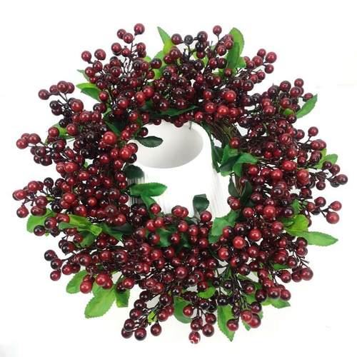 仿真果子花环门挂墙饰家居装饰圣诞派对花环外贸 - 图0