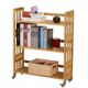 Mobile bookshelf with wheeled storage rack floor-standing children's bookcase solid wood multi-layer storage rack bedroom wall bay window rack