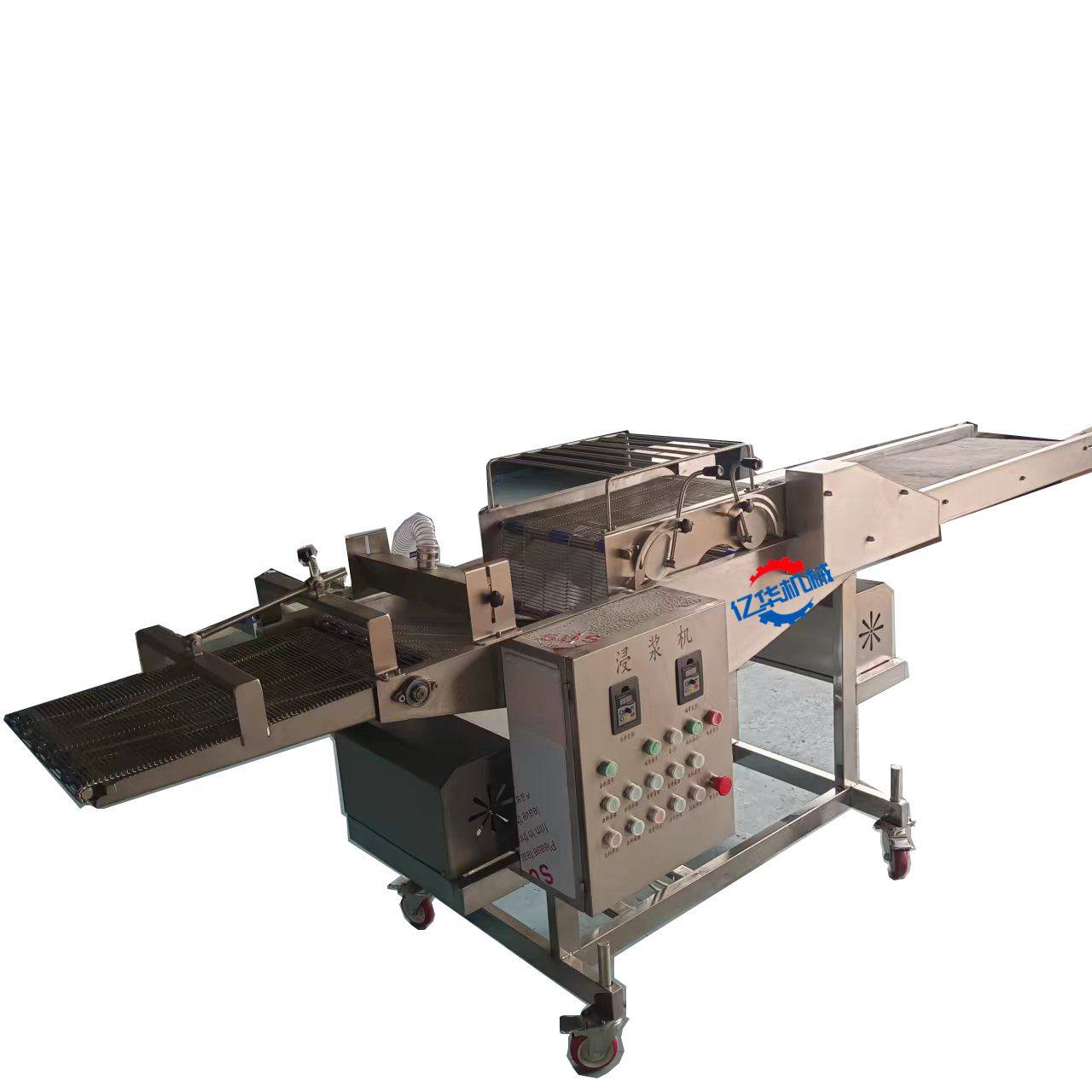 天妇罗桑叶上浆机 香酥翠叶裹浆油炸生产线 茄盒藕盒浸浆机,淘宝优惠券,粉丝福利购,淘宝优惠卷