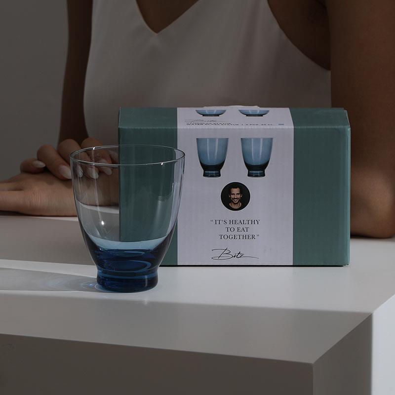 [丹麦原盒出口装}中古vintage原素杯威士忌对杯 双支酒杯玻璃杯子 - 图1