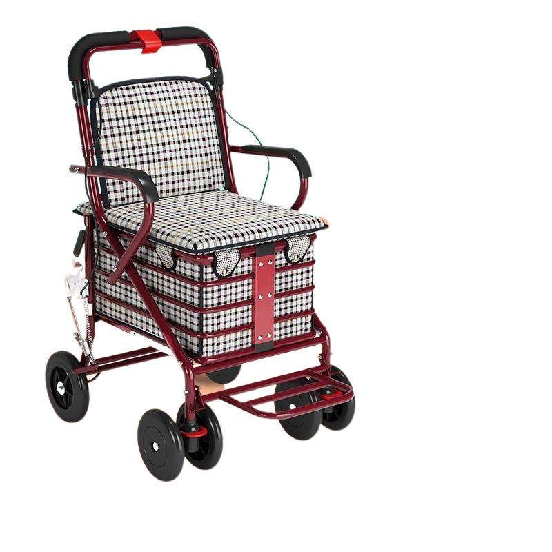 老人手推车可折叠可坐买菜车可坐代步车四轮便携购物车老年晨之依,淘宝优惠券,粉丝福利购,淘宝优惠卷