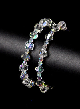 新款欧美热销方块水晶石手链 闪耀AB彩精致闪亮时尚手链饰品