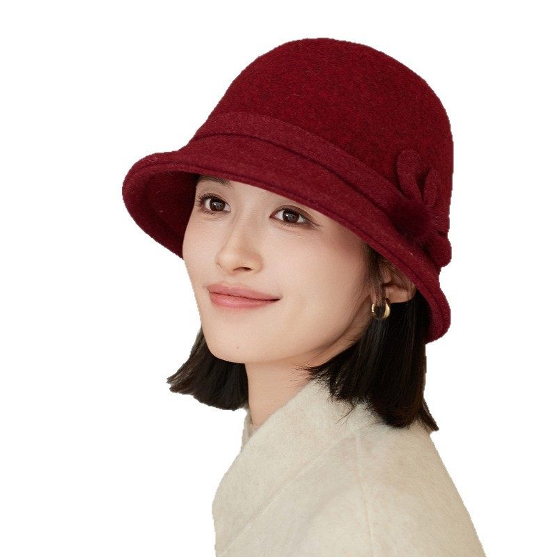 羊毛呢渔夫帽子女秋冬天保暖优雅英伦复古盆帽礼帽气质百搭韩版潮,淘宝优惠券,粉丝福利购,淘宝优惠卷