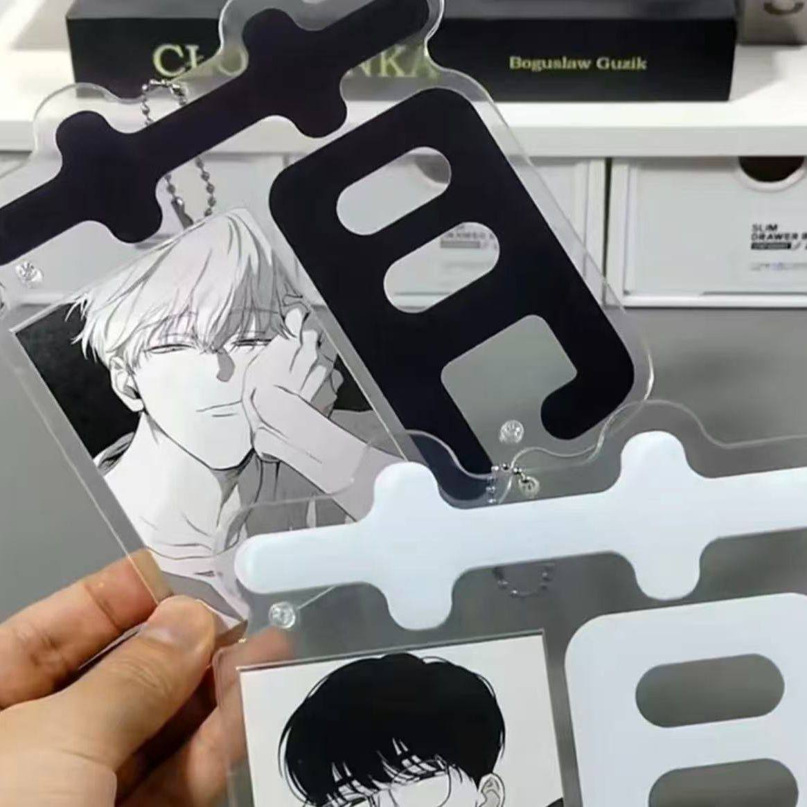 小红书同款黑白萌一寸小卡亚克力相框钥匙扣送闺蜜朋友高颜值谷美,淘宝优惠券,粉丝福利购,淘宝优惠卷