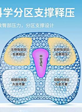 蜂窝凝胶坐垫椅子垫通风透气办公室久坐凳子屁股防疮夏天冰凉冰垫