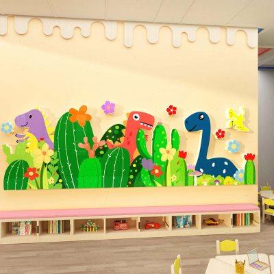 幼儿园恐龙仙人掌动物环创主题文化背景墙面装饰成品走廊布置材料 - 图2