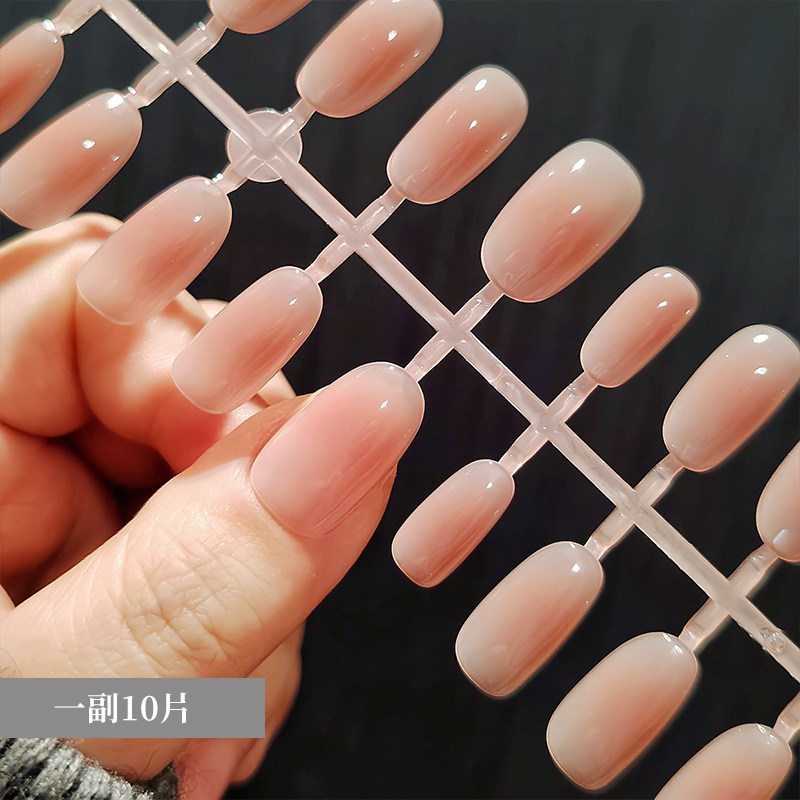 春夏温柔水蜜桃穿戴甲腮红渐变温柔显白纯欲风简约指甲贴片,淘宝优惠券,粉丝福利购,淘宝优惠卷