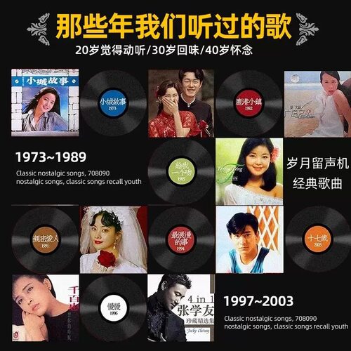 车载U盘歌曲经典怀旧老歌无损音质一人一首成名曲粤语音乐优盘mp3 - 图1