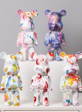 28CM潮玩网红暴力熊摆件儿童存钱罐礼物个性电视柜酒柜玄关装饰