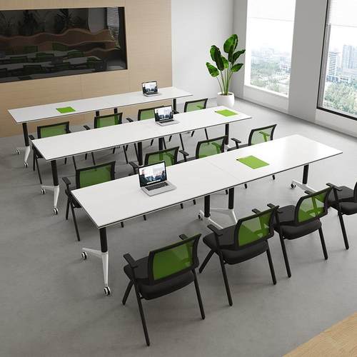 异形折叠培训桌拼接多功能办公长条桌会议桌椅组合 - 图2