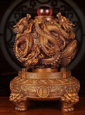 九转乾坤鼎摆件中式龙鼎招财客厅老板办公室装饰公司店铺开业送礼
