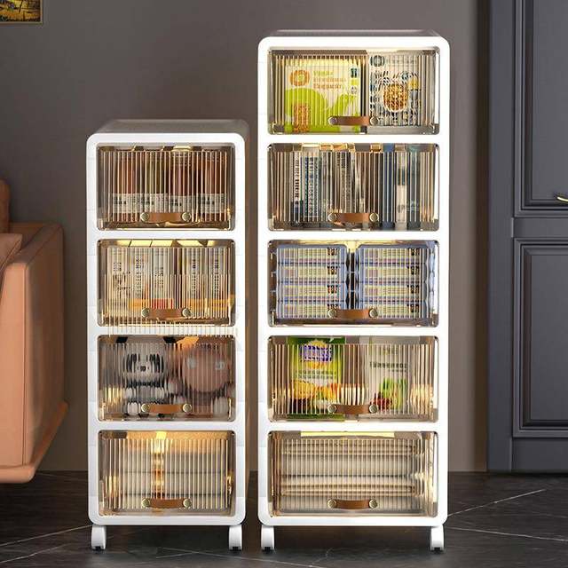 Cart storage rack multi-layer household movable storage cabinet under table drawer storage cabinet floor-standing pulley storage box