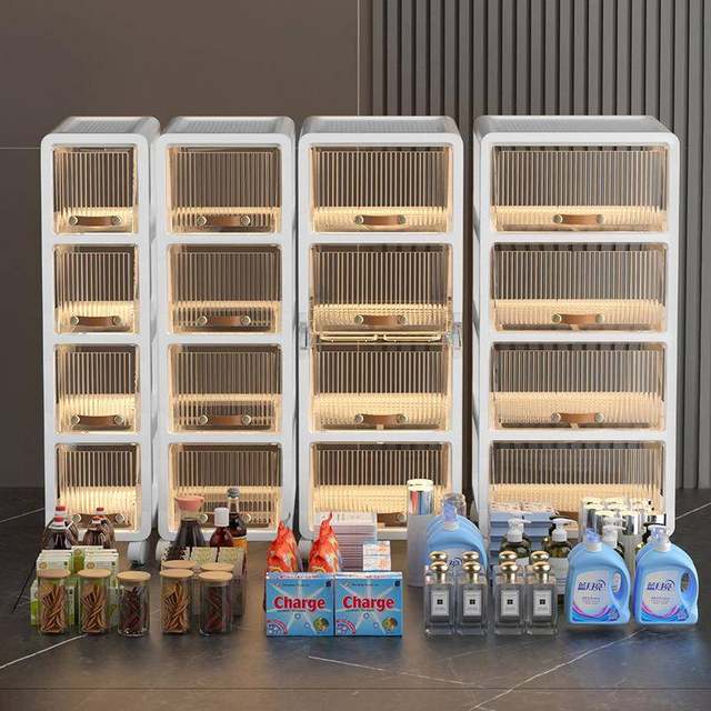 Cart storage rack multi-layer household movable storage cabinet under table drawer storage cabinet floor-standing pulley storage box